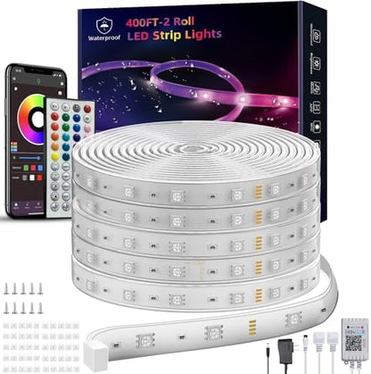 Ledagic Outdoor Led Strip Lights Waterproof, Led Rope Lights 400ft