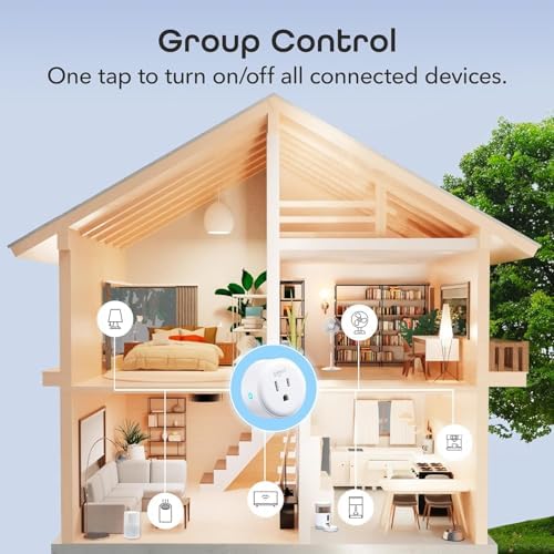 Geeni DOT Smart Outlet Plug, No Hub, Alexa & Google Home, White, 3-Pack