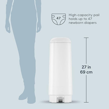 Diaper Genie Signature Pail Includes 1 Easy Roll Refill with 18 Bags | Holds Up to 846 Newborn-Sized Diapers Per Refill