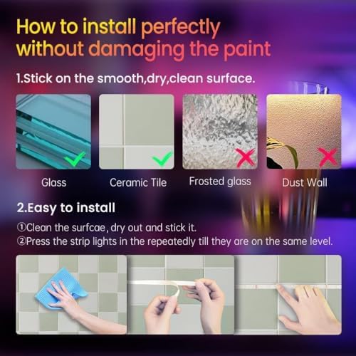 TJOY 200ft Bluetooth LED Strip Lights, Long Strip Lighting Music Sync, RGB Color Changing LED Lights for Bedroom with Remote,Smart Phone APP Control, Ceiling Living Room Decor (APP+Remote+Mic/2 Roll)
