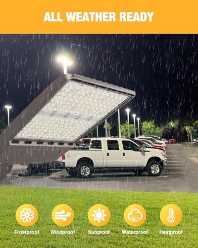 LED Parking Lot Light 400W 56000LM 5000K, Commercial Outdoor Area Lighting