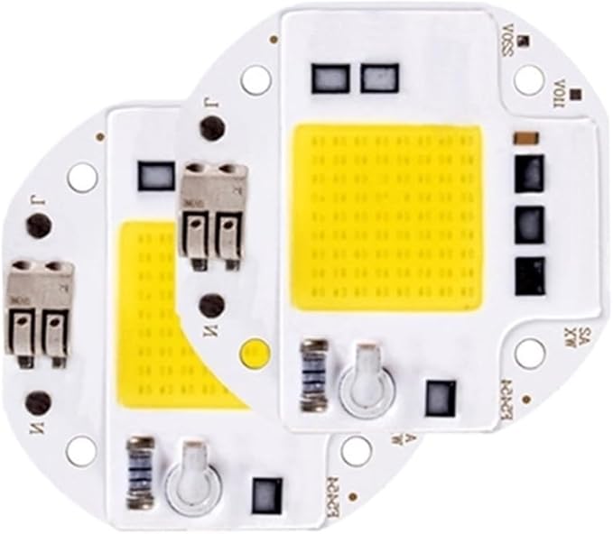 2pcs High Power 50W 70W 100W COB LED Chip 220V 110V LED COB Chip Welding Diode for Spotlight Floodlight Smart IC No Need Driver(Warm White,110V_70 W)