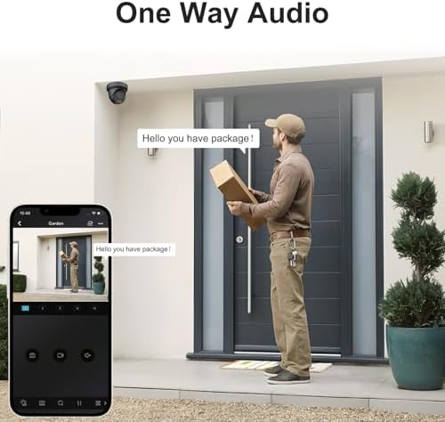 UNILOOK 4MP PoE IP Camera, Wired Turret Security IP Camera Outdoor