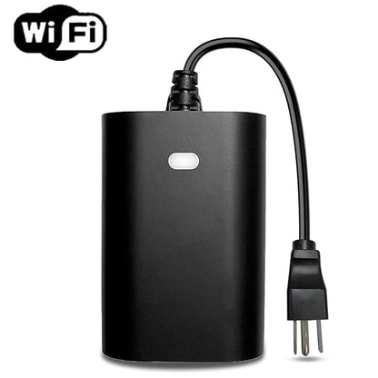 Eva Logjk Outdoor Smart Plug, 2.4G WiFi IP65 Waterproof Weather Resistant Plug-in with Alexa & Google Home, 2 Independent Outlets