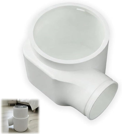Duct Adapter Base for Levoit Core Mini Air Purifier, Base with 4-Inch Outer Diameter Intake, Compact Indoor Airflow Integration Accessory