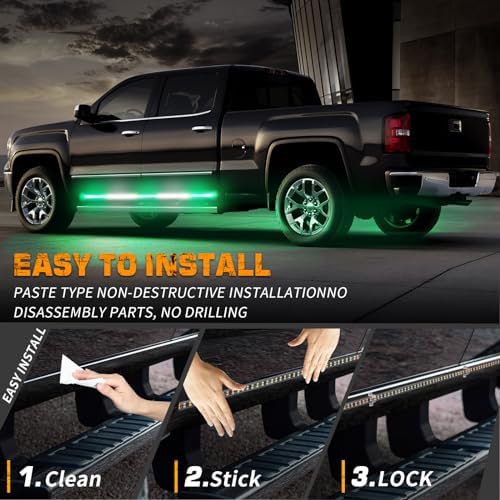 XRIDONSEN 2X 60 inch Running Board Emergency Lights 720 LED Strobe Lights