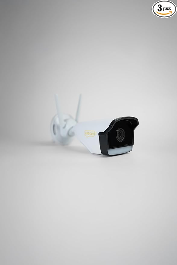 World’s First Talking AI Home Camera System, AI-Powered Talking Camera with Two-Way Audio, White (3-Pack)