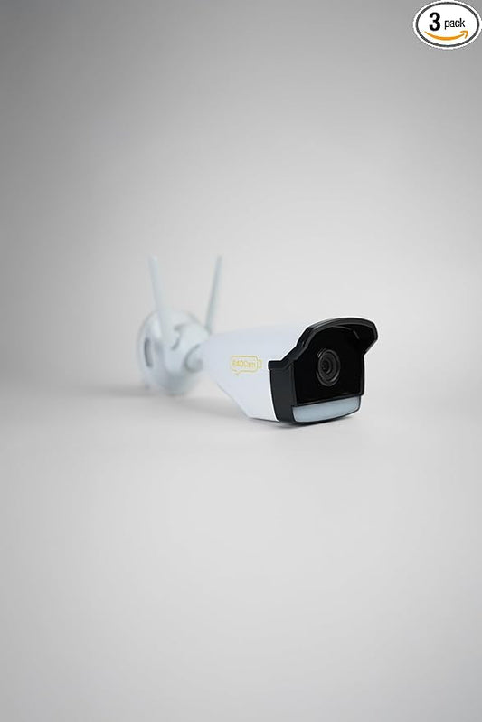 World’s First Talking AI Home Camera System, AI-Powered Talking Camera with Two-Way Audio, White (3-Pack)