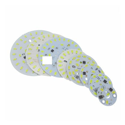 50pcs 220v SMD5730 LED 3W 5W 7W 10W 12W 15W 18W 24W White/Warm White LED Lamp PCB Integrated Smart IC Driver Lamp Bulbs Plate(Red,YES_24W 100MM)