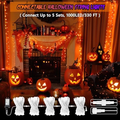 200 LED Connectable String Lights, 66FT Christmas Lights Outdoor Indoor