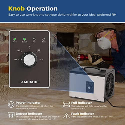 ALORAIR 70 Pints Crawlspace Dehumidifier for Commercial, Sentinel HS35