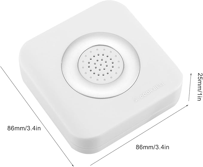 AYNEFY 12V Wired Doorbell,90dB Door Chime Home Access Control System Supporting No Install Battery Door Access Bell Visitors Voice Prompt Doorbell for Home Safety