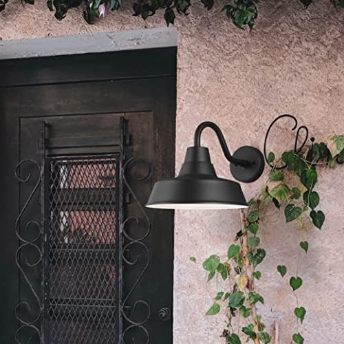 Generation Lighting 8637401-12 Barn Light-1 Light Medium Outdoor Wall Lantern in Traditional Style-12 Inch Wide by 10.63 Inch High Black Finish