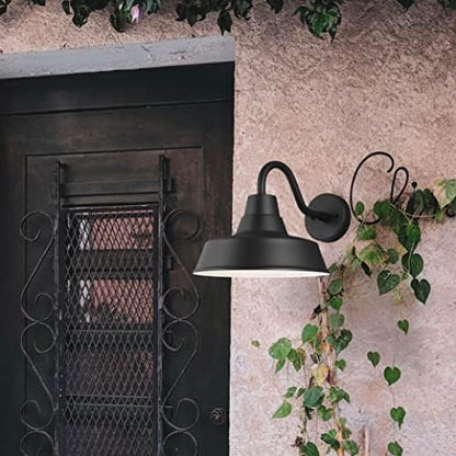 Generation Lighting 8637401-12 Barn Light-1 Light Medium Outdoor Wall Lantern in Traditional Style-12 Inch Wide by 10.63 Inch High Black Finish