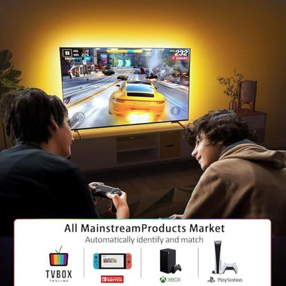 Nexillumi HDMI LED Lights for TV, 32.8ft TV LED Backlight for 70-100 Inch, RGB LED Strip Lights Behind TV, APP Remote Control Music Sync TV Led Lights for Bedroom