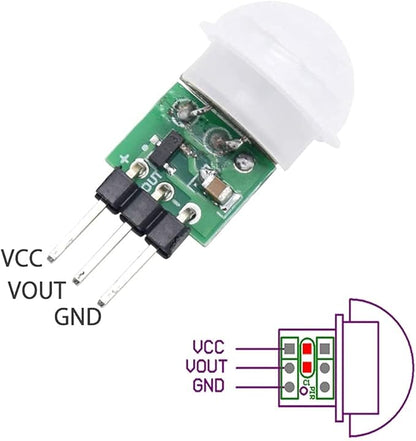 HC-SR312 AM312 Mini PIR Human Body Motion Sensor Module Pyroelectric Infrared IR Distance Detector for Arduino (Pack of 5)