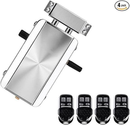 Electronic Intelligent Home Door Lock Kit, Smart Wireless Anti-Theft Home Security Keyless Deadbolt Access Control System with 4pcs Remote Control