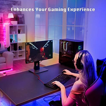 dalattin Bluetooth Led Lights for Bedroom 100ft,Smart Led Strip Lights with App Control Remote Control, RGB LED Light Strips,Music Sync Color Changing Room Decoration Party, (2 Rolls of 50ft)