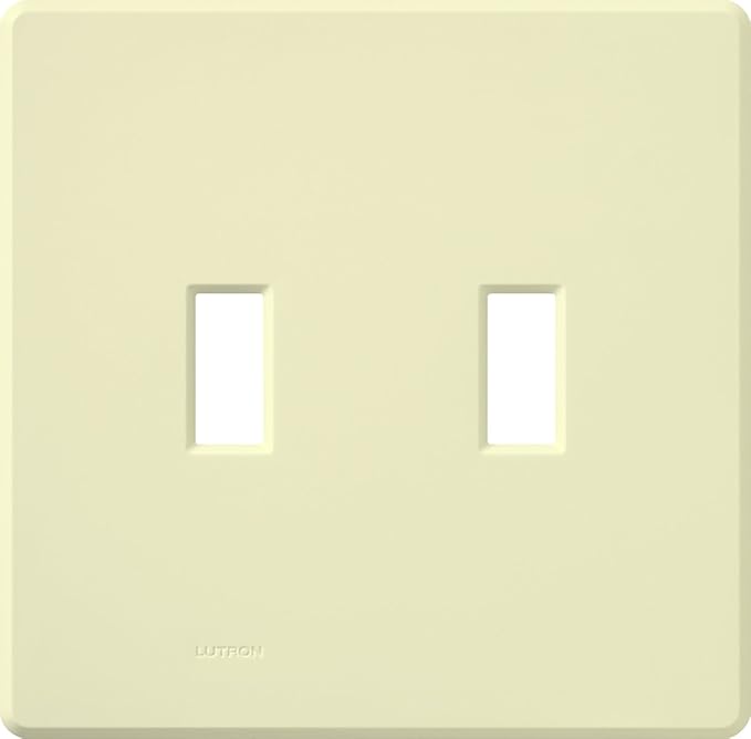 Lutron Fassada 2 Gang Wallplate for Toggle-Style Dimmers and Switches, FG-2-AL, Almond (1-Pack)