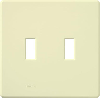 Lutron Fassada 2 Gang Wallplate for Toggle-Style Dimmers and Switches, FG-2-AL, Almond (1-Pack)