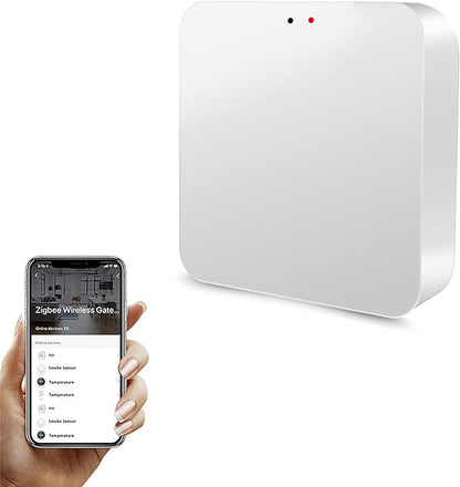 Smart Hub Zigbee 3.0 Hub Gateway: WiFi Smart Home Bridge Wireless Remote Controller, App& Voice Control, Compatible with Alexa/Google Home,Work with All Tuya ZigBee 3.0 Smart Products