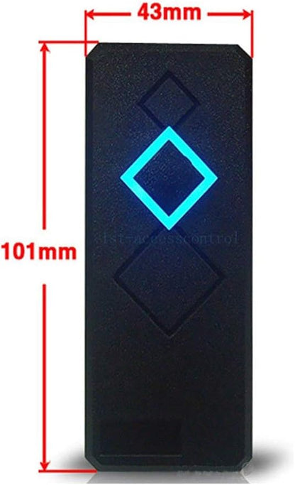 1 Door Proximity RFID Card Access Control System with 600lbs Magnetic Lock 110V Power Supply Box RFID Reader Push to Exit Button USB Enroll Reader Card & Key Fob APP Remotely Open Lock