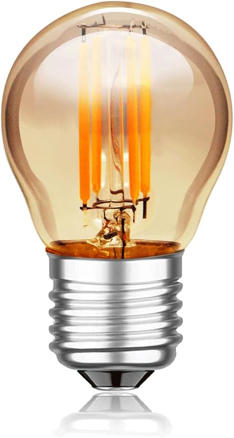 SOFOC G45G LED Bulb 24V DC E27 Base Outdoor Solar Lights Warm Yellow 2200K Classic 4W Low Voltage Light 400LM High Color Rendering Vintage Edison Style Bulb No Dimmable 1Pcs