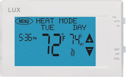 TX9600TS Programmable 7-Day Large Touchscreen Heating Cooling Thermostat, White | Large Touchscreen, Universal 2-Heat/1-Cool