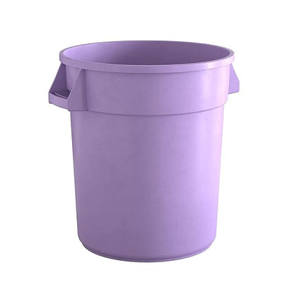 20 Gallon Purple Round Commercial Trash Can, Heavy-Duty Food Grade NSF Certified, Perfect for Restaurant, Office, School, Garage, Backyard, Workshop, Warehouse