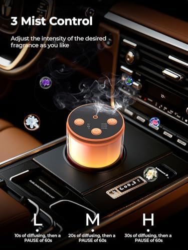 Waterless Essential Oil Diffuser: 𝟗-𝐂𝐨𝐥𝐨𝐫 𝐋𝐄𝐃 Orange