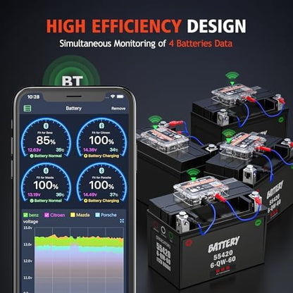 ANCEL BM200-US Car Battery Tester 12V Automotive Battery Monitor Bluetooth