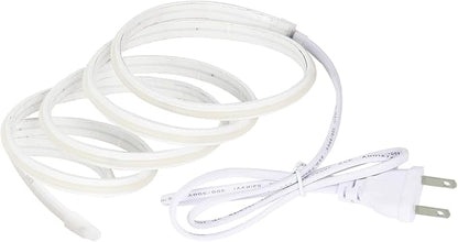 COB LED Strip Light 9.84 Foot Outdoor Lights AC 110V Rope Lights Indoor Waterproof IP67 with US Plug Warm White 3000K 120V Hardwired Strip Lighting for Cabinets (Warm White, 9.84ft)