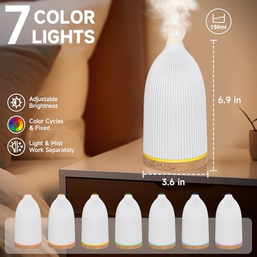 URPOWER 150mL Essential Oil Diffuser Small Scent Diffuser for Home