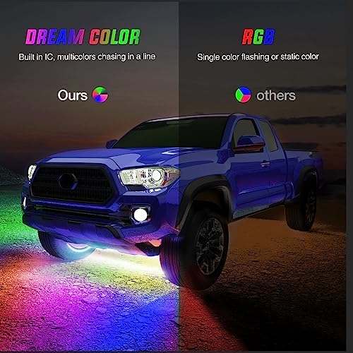 Nilight 6PCS Dream Color LED Underglow Lights with APP & Remote Control