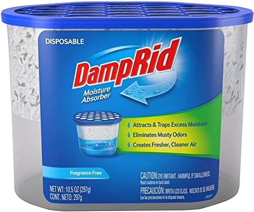 DampRid Fragrance Free Disposable Moisture Absorber - 10.5 oz. Each - 3 Pack – Attracts & Traps Excess Moisture, Eliminates Musty Odors, Creates Fresher, Cleaner Air White