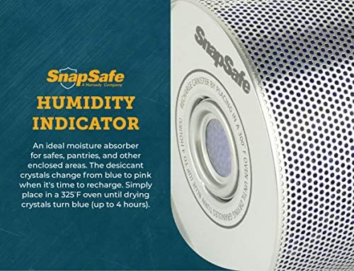 SnapSafe Reusable Canister Dehumidifier, 75902 - Portable, Easy to Use Moisture Absorbers for Gun Safes & Cabinets - Prevent Moisture Damage for Gun Safe Accessories, Firearms in Your Gun Vault