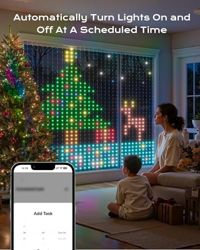 540 RGB LED Smart Curtain Lights with APP Control, 4.9x6.6Ft