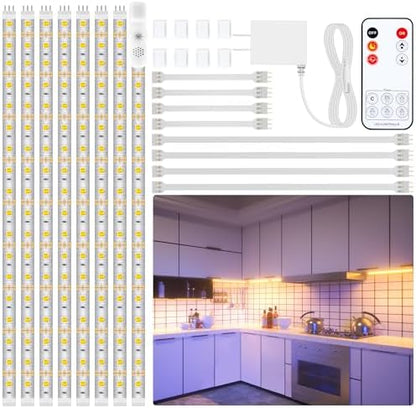 LAFULIT 8 PCS 20in Under Cabinet Lighting Kit, 2700K