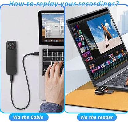 Mini Body Camera with Audio & Video Recording - Small POV Cam 1080P with 16G Card - Wearable Personal Portable Cameras Recorder DV - Night Version Camcorder for Security Work Records Guard Traveling