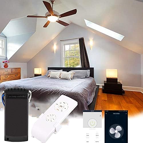 QIACHIP WiFi Ceiling Fan Light Remote Control Kit, Alexa Compatible