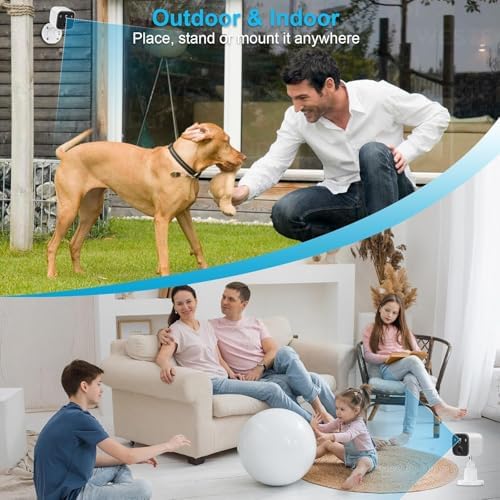 Wireless Outdoor Security Camera, Battery Powered WiFi Camera with 2K Color Night Vision, AI Motion Detection, 2-Way Audio, Spotlight, Siren, IP65 Waterproof, Cloud/SD Storage