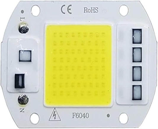 1PCS LED Chip COB Lamp 10W 20W 30W 50W AC 220V - 240V IP65 Smart IC No Need Driver DIY Flood Light Led Bulb Spotlight Outdoor Lamp Bead(Cold White,220V 10W)