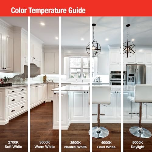 Juno 6" Canless Wafer LED Light, 5-in-1 CCT, Deep Regressed Smooth Trim 6Pk