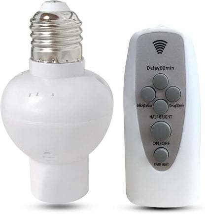 Lamp Bases E27 Screw Sokcet Smart Remote Control Lamp Holder Support Dimming & Timing for AC85-265V LED Lamp Night Light - (Color: White; Base Type: E27)