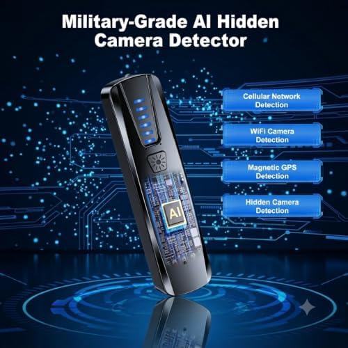 ZHENHAN Hidden Camera Detectors,GPS Tracker Detector & RF Signal (Black)