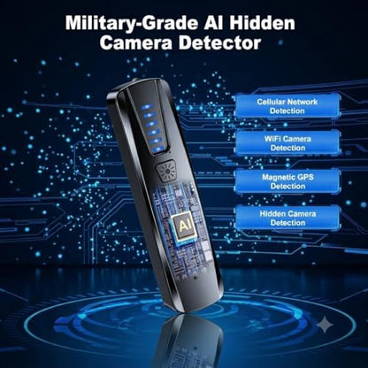 ZHENHAN Hidden Camera Detectors,GPS Tracker Detector & RF Signal (Black)