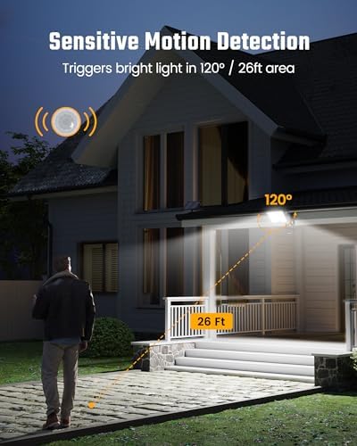 SUPERDANNY Solar Outside Lights with 113 Bright LEDs 7000K with 16ft Cable