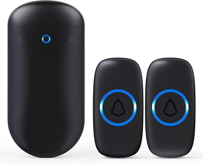SECRUI Doorbell, Wireless Doorbell Kits for Home Classroom Front/Back Door