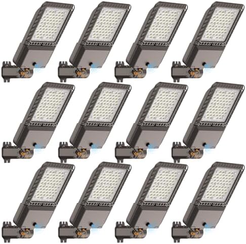 AIKVSXER 180W LED Parking Lot Light 45000LM Outdoor Street Lights 12 Pack