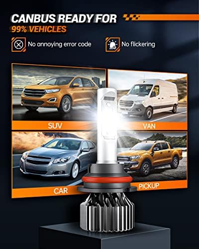 SEALIGHT Fog Light Powersport, 72,000LM 7 times Brightness 9007 Bulbs or fog, 9007 Light Easy Plug-N-Play Fog Bulbs, Pack of 2